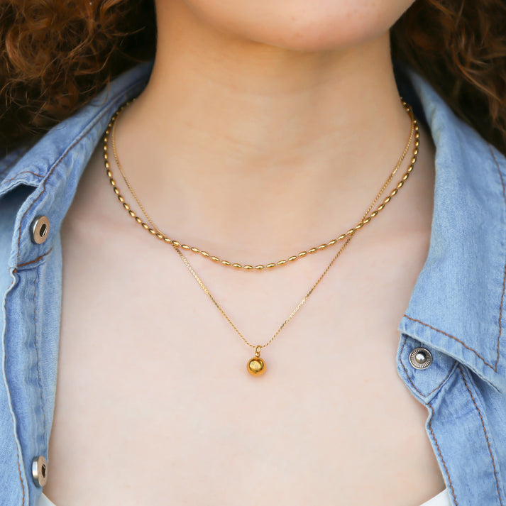 035 Layered Bead Necklace