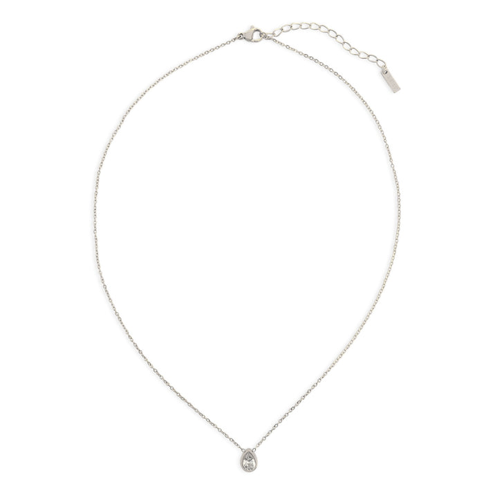 063 Simple Tear Gem Necklace