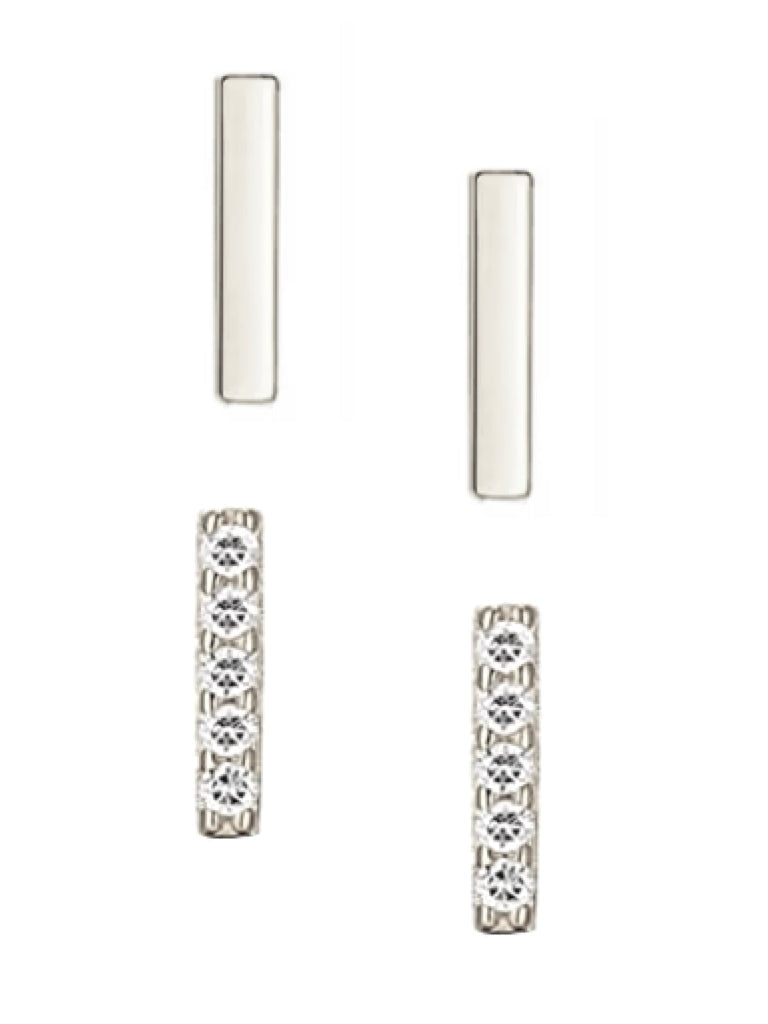 GET IN LINE Bar Stud Earrings