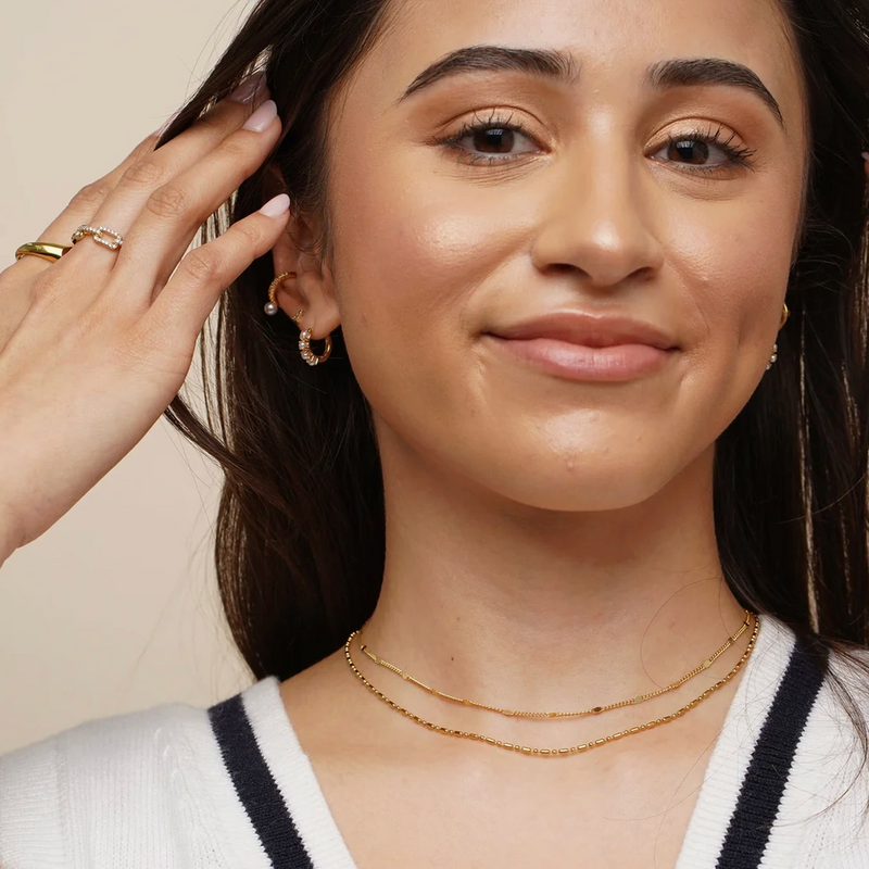 Dainty Layered Reflective Choker