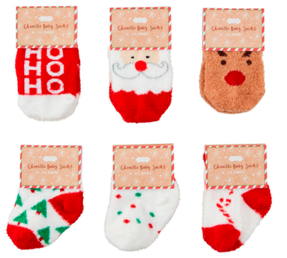 Christmas Chenille Socks