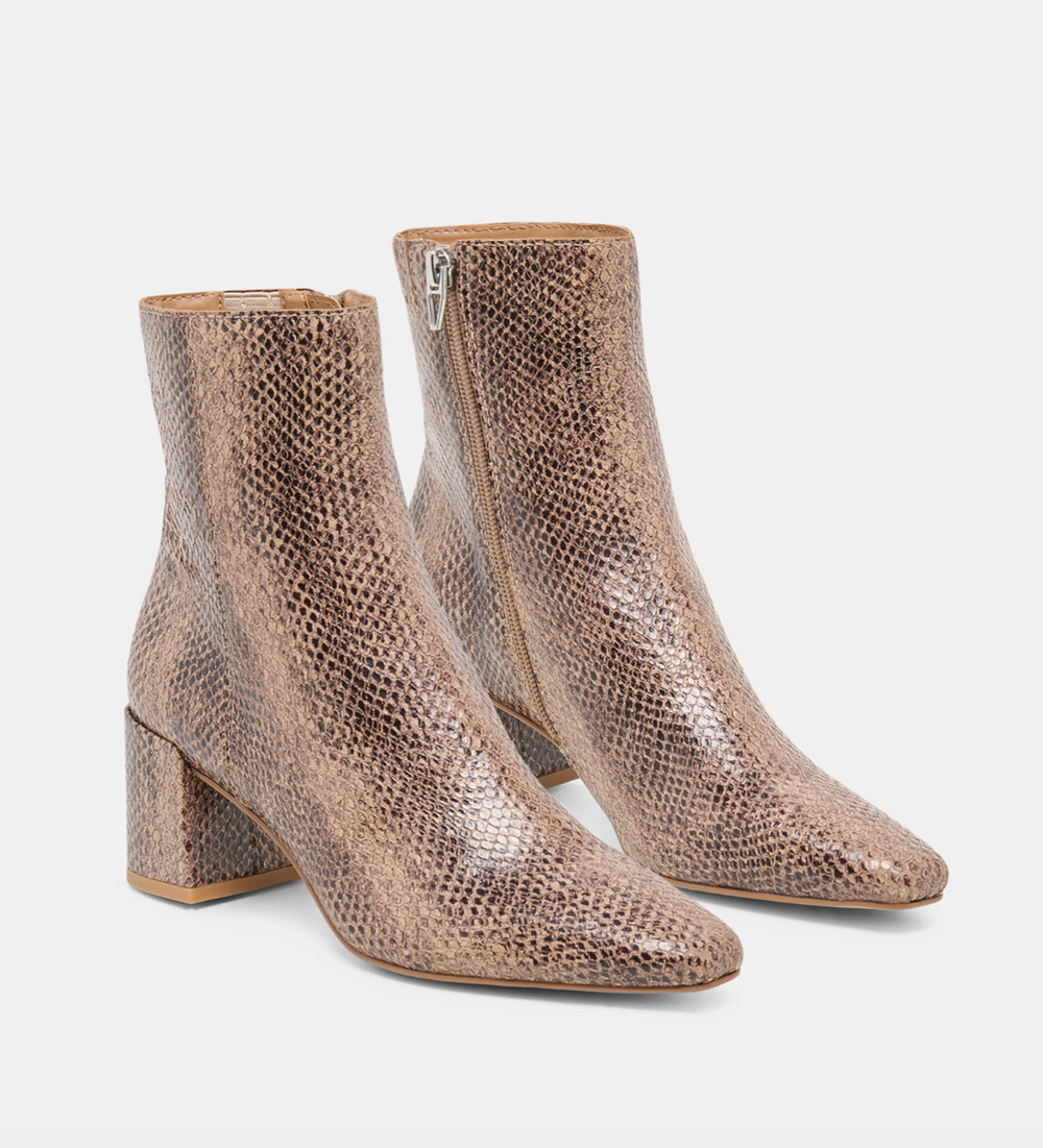 Bayra Embossed Leather Boot