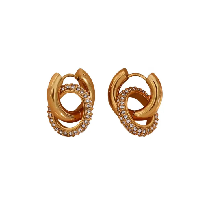 Rose Dainty CZ Hoops
