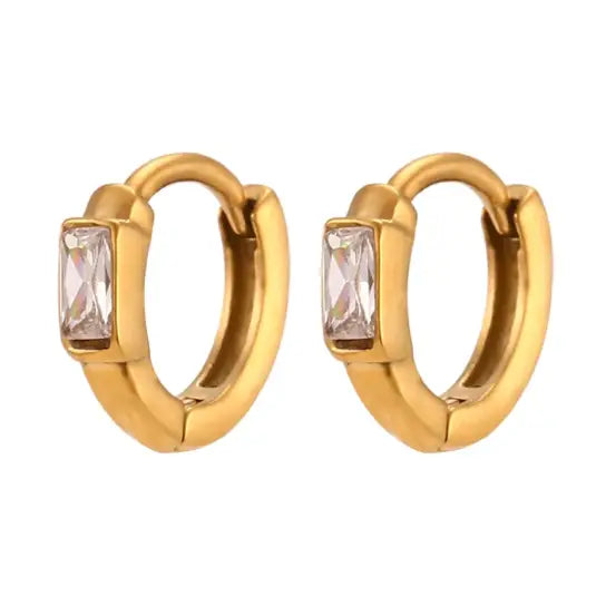 Betty Baby Huggie Gemstone Earring