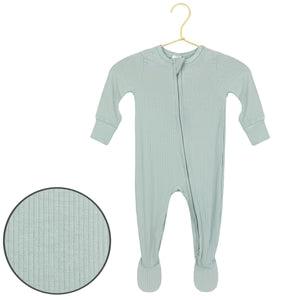 Zippered Ribbed Footie