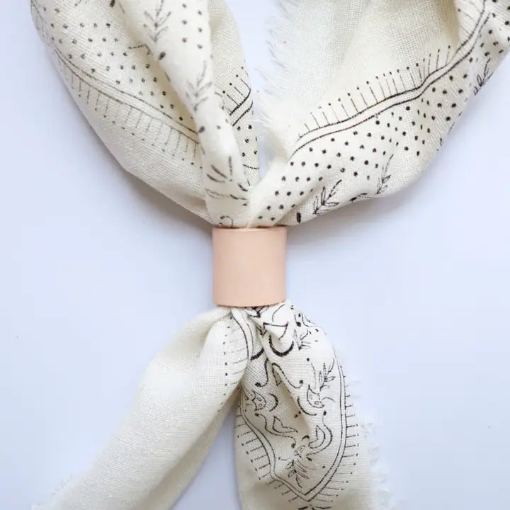 Classic Print Naturally Raw Silk Bandana Scarf
