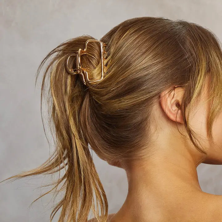 Metal Medium Open Shape Puffy Claw Clip