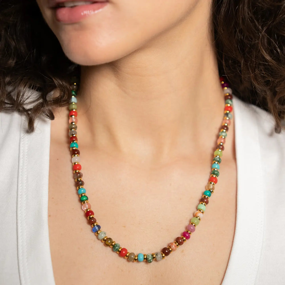Waterproof Gemstone Glow Neckalce
