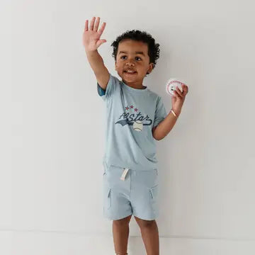 Dusty Sky Blue Boy's Cargo Shorts