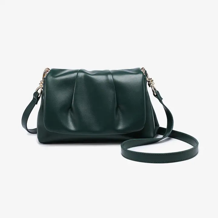 Dayton Pleated Flapover Crossbody Bag