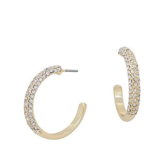 Pave Hoop Earring