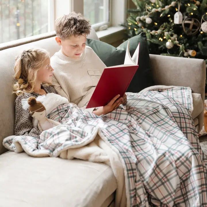 Holiday Minky Faux Fur Throw Blanket