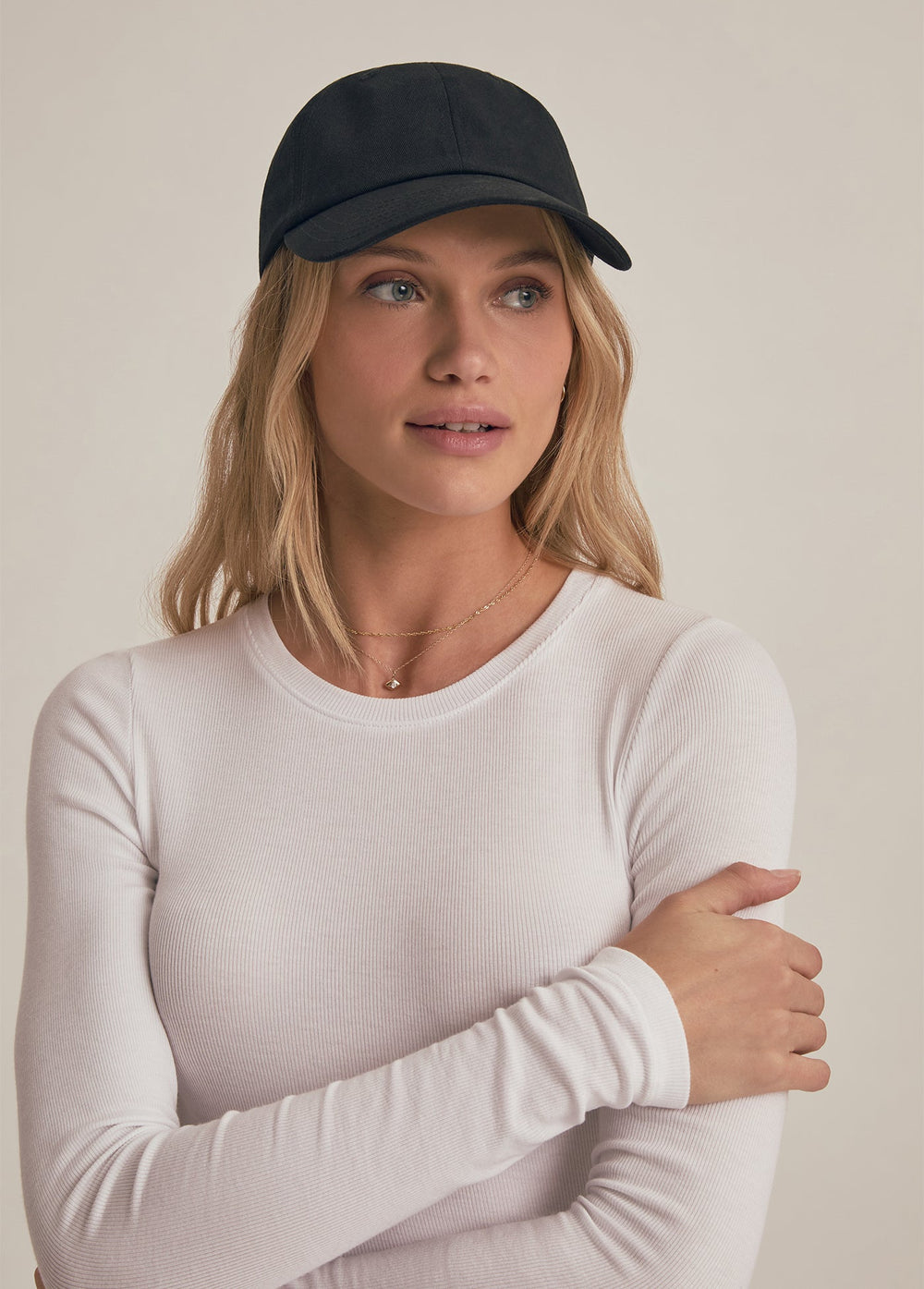Baseball Cap W/Leather Strap And Buckle