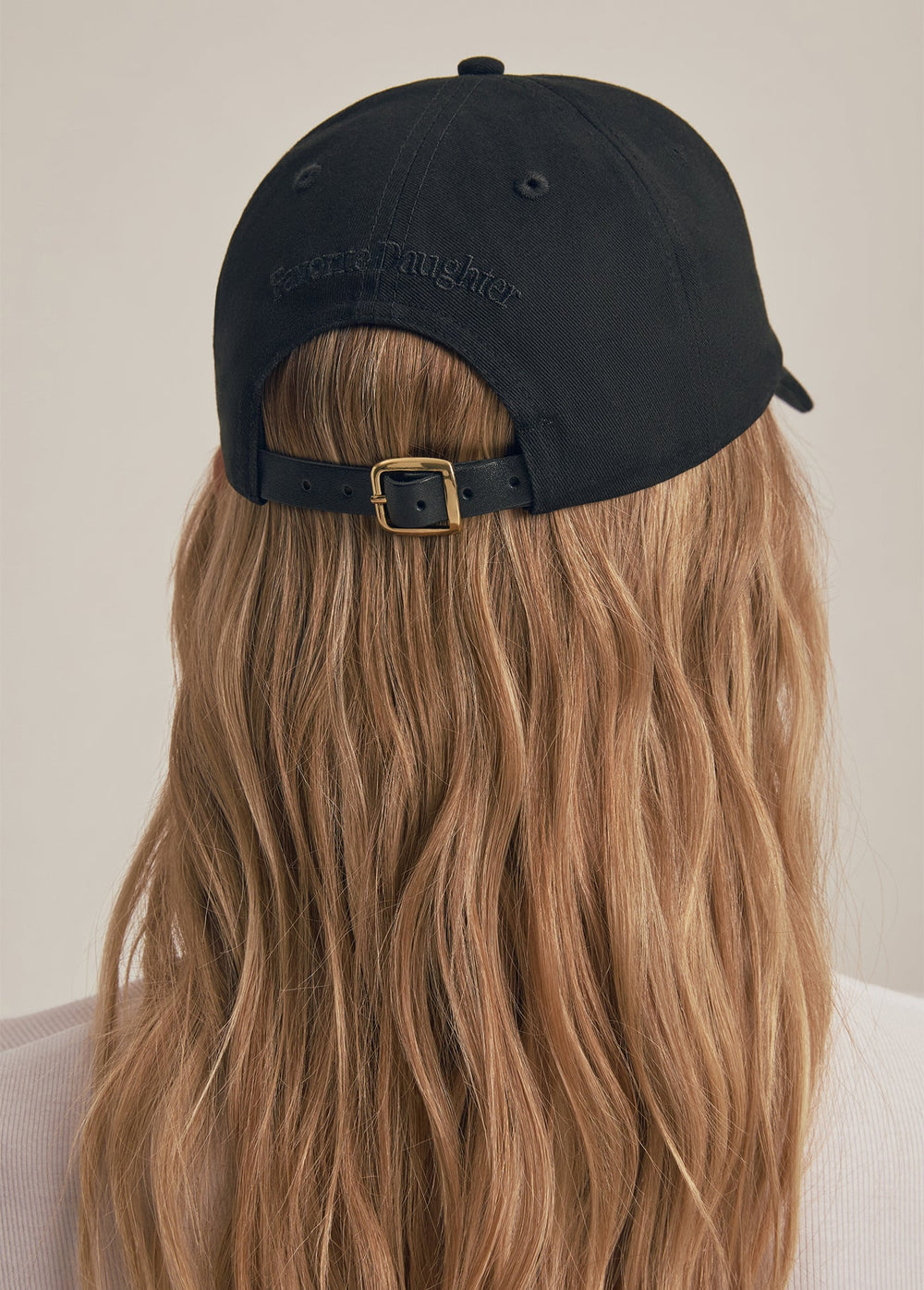 Baseball Cap W/Leather Strap And Buckle