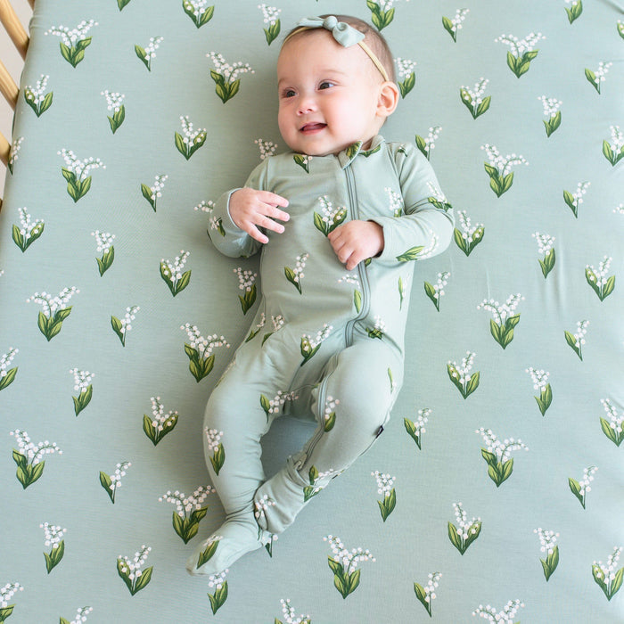 Thyme Lily Zippered Footie