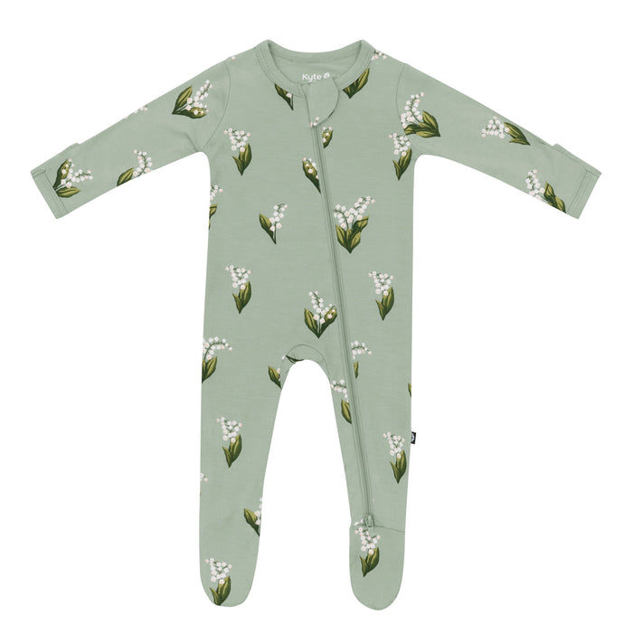 Thyme Lily Zippered Footie