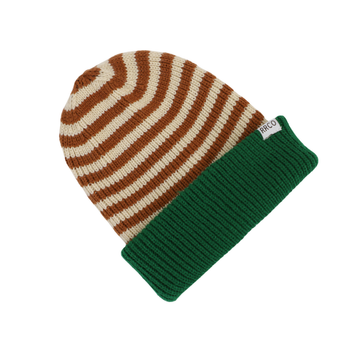 Striped - Thick Knit Beanie