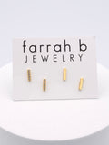 GET IN LINE Bar Stud Earrings