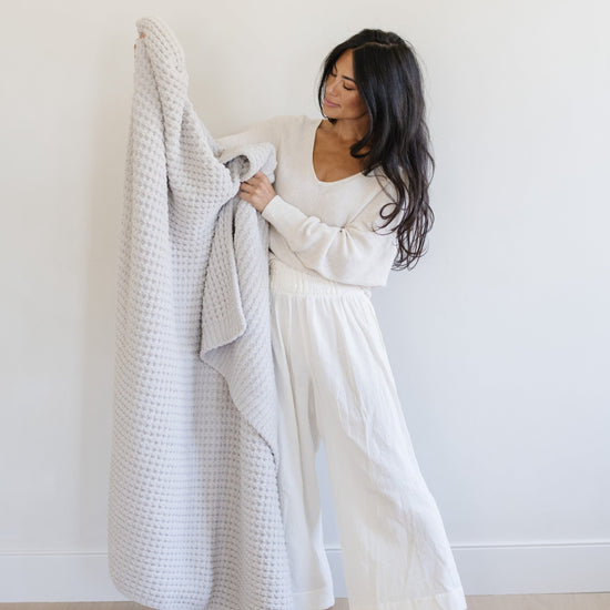 Waffle Knit Throw Blanket — Out of Town Clothing