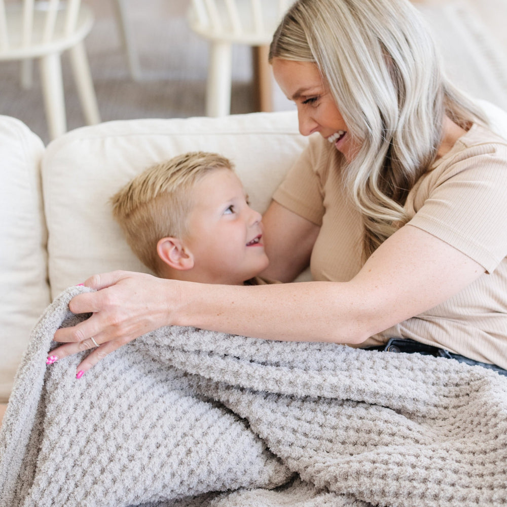 Waffle Knit Throw Blanket